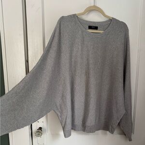 Gray Ribbed Knit Sweater by Able